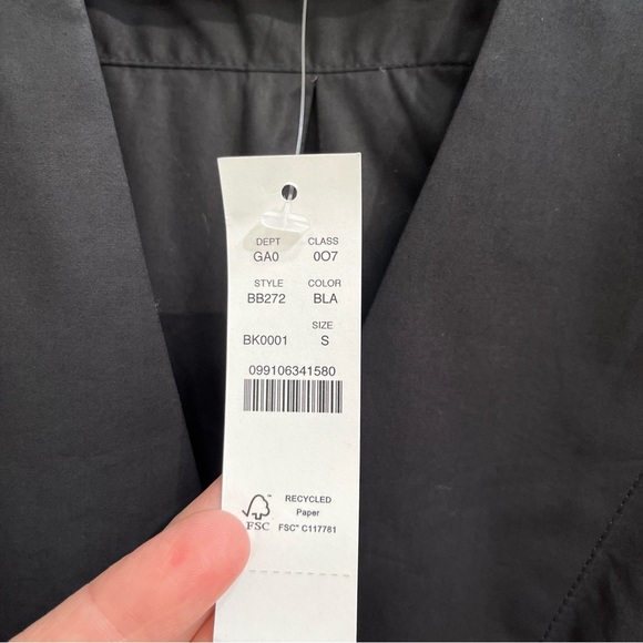 NWT J.Crew Womens Size Small Black Eyelet-Embroidered V-Neck Blouse Top Cotton - Picture 11 of 15